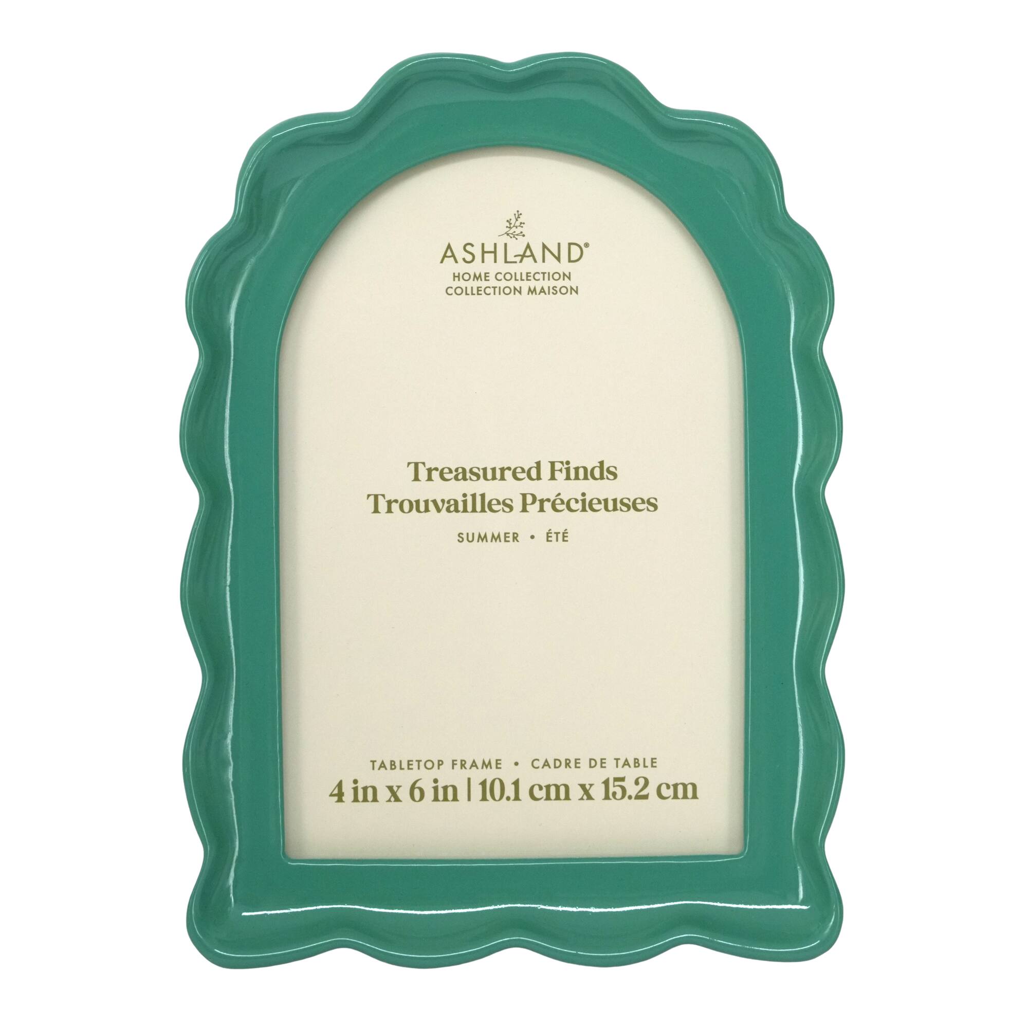 4" x 6" Green Wavy Arch Tabletop Frame, Treasured Finds by Ashland®